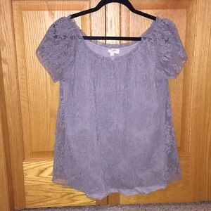 Lace double layer top